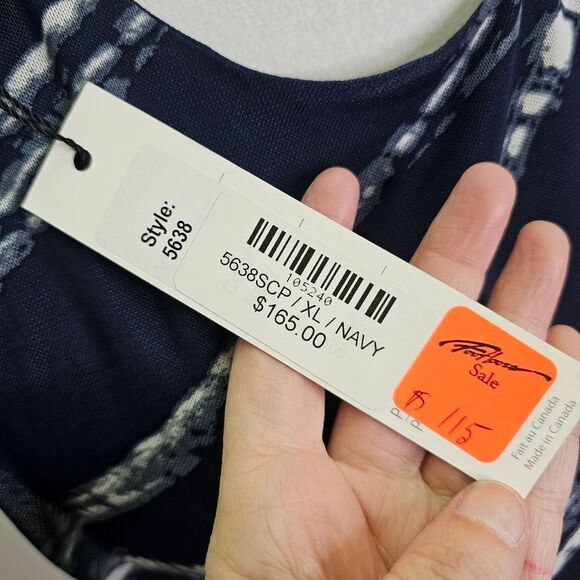 SCAPA Lauren Perre Navy Blue Overlay Shift Dress Size XL - Picture 6 of 9